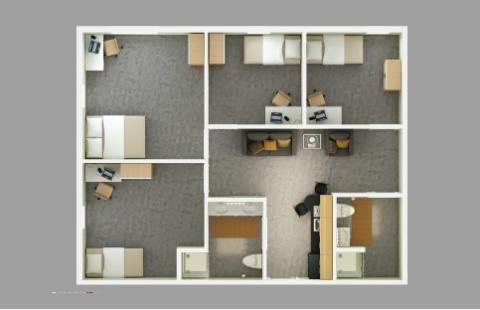 Four bedrooms layout